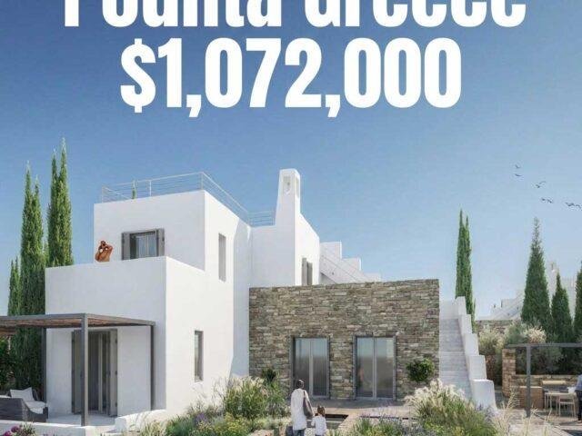 For Sale: Modern Villa in Pounta, Paros — With Stunning Views of Antiparos $1,072,000 USD