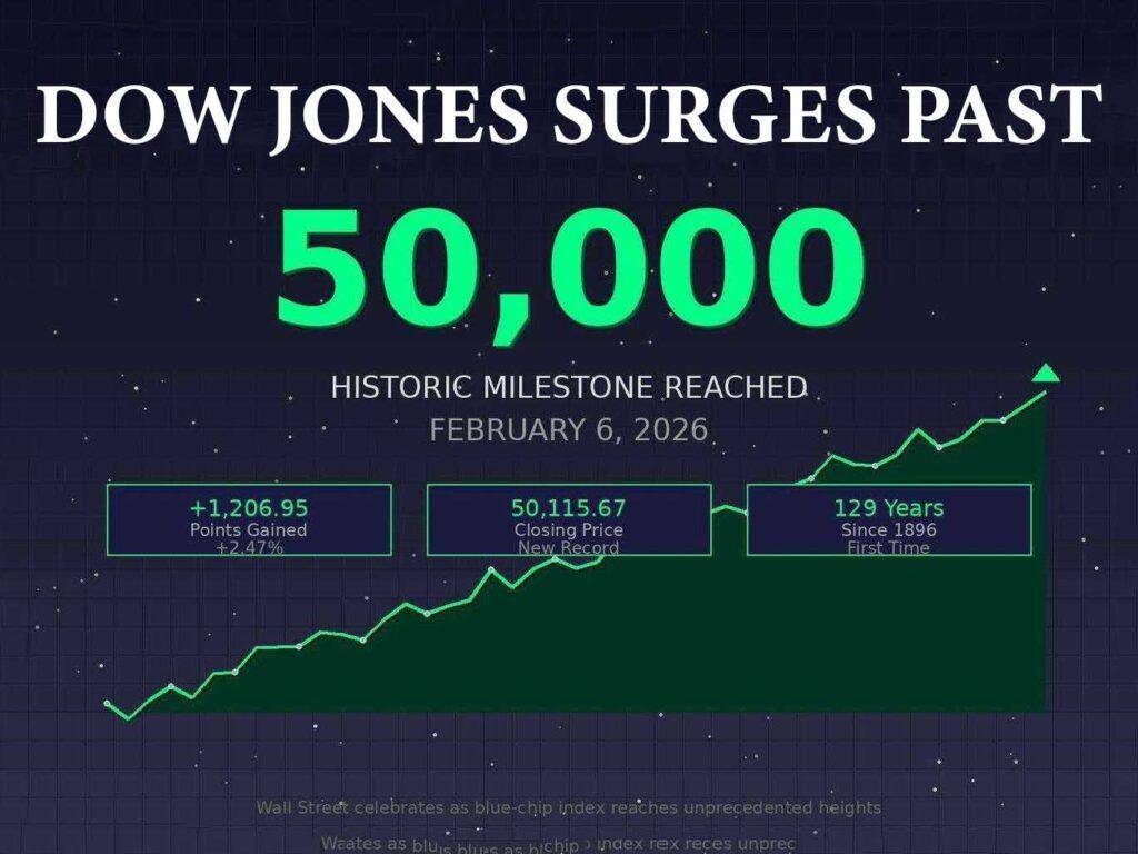 Dow Jones Surges Past 50,000: A Historic Milestone for Wall Street