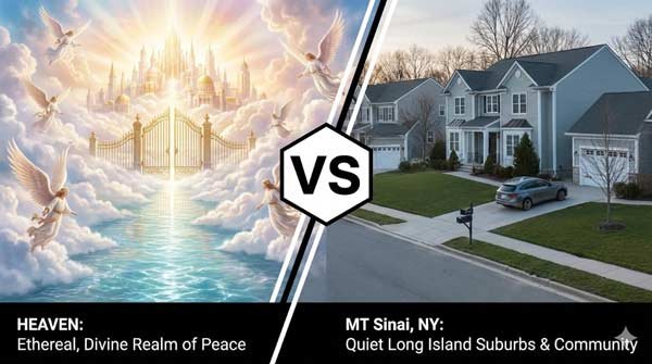 Heaven vs. Mt. Sinai, NY: Streets of Gold or Streets of Cul-de-Sacs? A Real Estate Comparison for the Ages