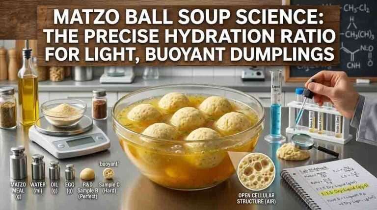 Matzo Ball Soup Science: The Precise Hydration Ratio for Light, Buoyant Dumplings