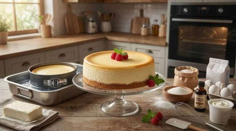 cheesecake on stand