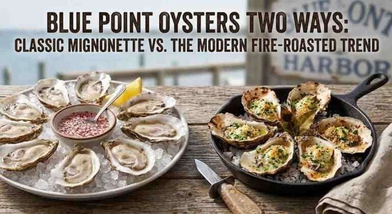Blue Point Oysters Two Ways: Classic Mignonette vs. The Modern Fire-Roasted Trend