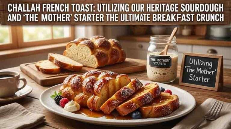 Challah French Toast: Utilizing Our Heritage Sourdough and “The Mother” Starter for the Ultimate Breakfast Crunch