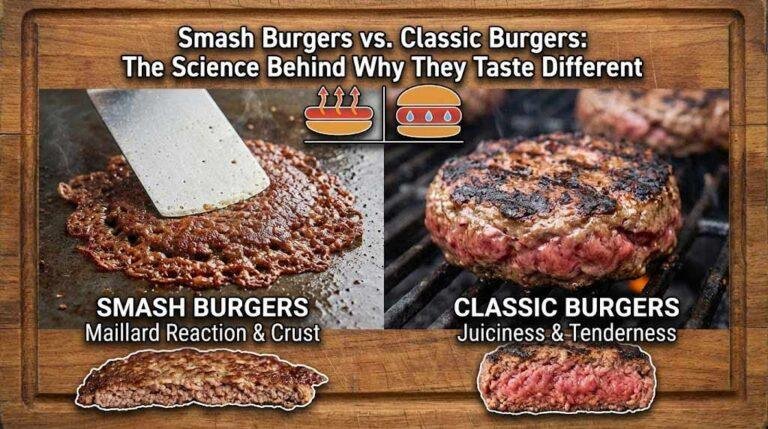 Smash Burgers vs. Classic Burgers: The Science Behind Why They Taste Different 🍔