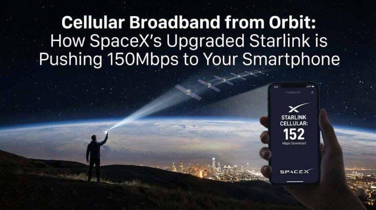 Cellular Broadband from Orbit: How SpaceX’s Upgraded Starlink Is Pushing 150Mbps to Your Smartphone