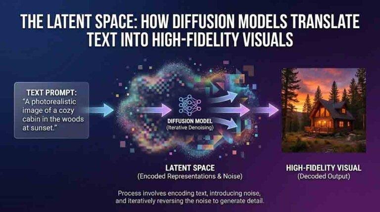 The Latent Space: How Diffusion Models Translate Text into High-Fidelity Visuals