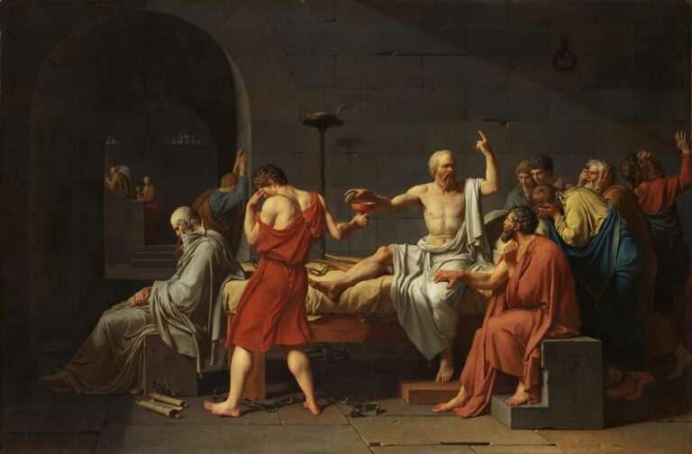 Jacques-Louis David’s The Death of Socrates — Conviction, Hemlock, and the Price of the Examined Life