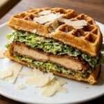 Crispy Waffle Chicken Caesar Salad Sandwich