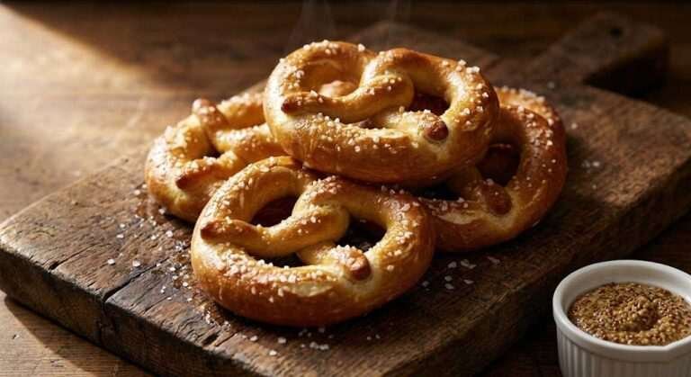 Buttery Soft Pretzels with a Golden Baked Crust and Sea Salt
