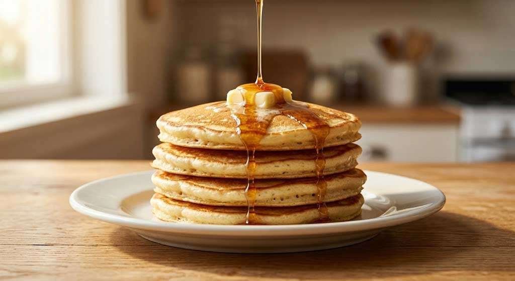 Fluffy Heritage Buttermilk Pancakes with Crispy Butter Edges