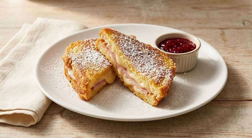 Heritage Monte Cristo: Battered, Pan-Fried Ham and Cheese Sandwich