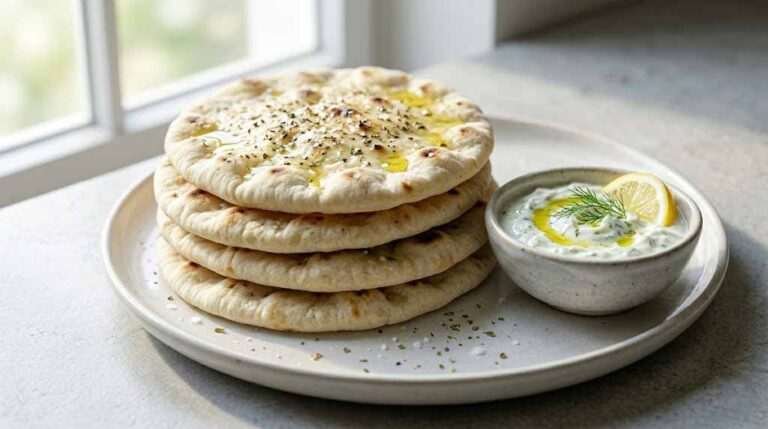 Greek Pocketless Pita Bread