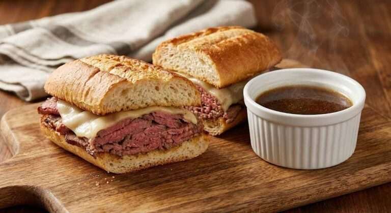 Classic French Dip Sandwich with Rich Homemade Au Jus