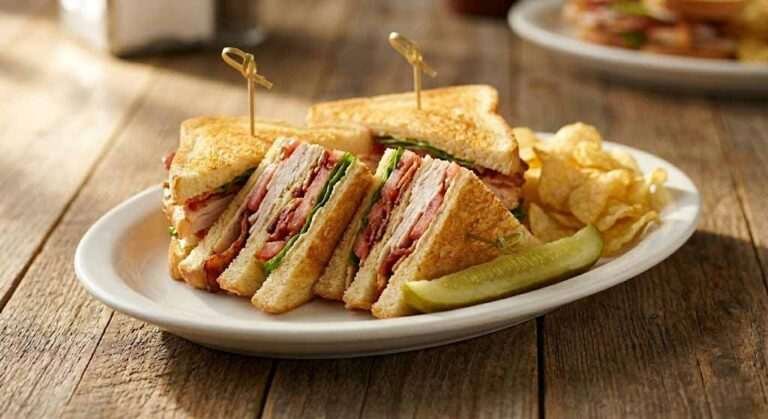 The Heritage Triple-Decker Club: Layered Turkey Sandwich with Three Toasted Slices