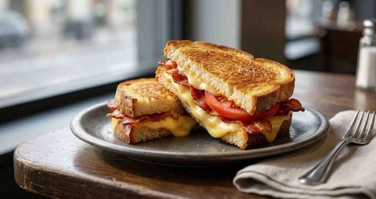 The Ultimate Diner Grilled Cheese: Sourdough, Bacon, & Tomato