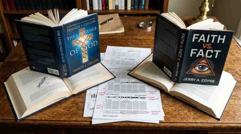 Francis Collins Builds the Human Genome; Francis Collins Builds an Altar: The Debate His Own Colleagues Refused to Have in Public and What Happened When Jerry Coyne Finally Did