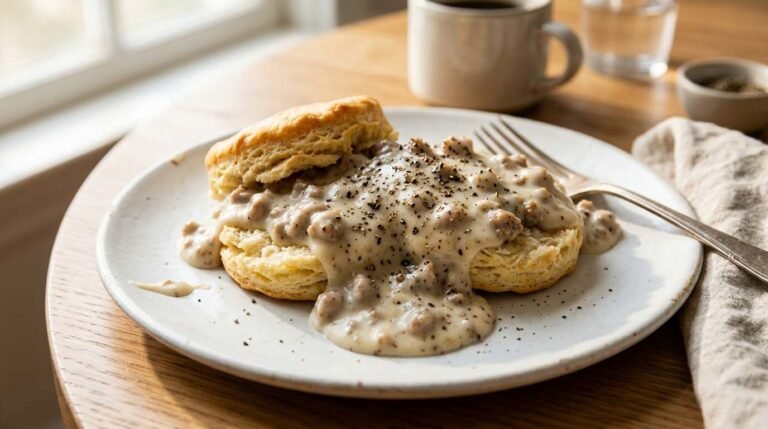 Biscuits and Sausage Gravy: Layered Rules for a Smooth Pan Sauce